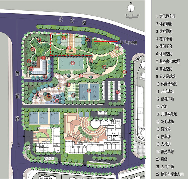 广场景观设计方案总平面图